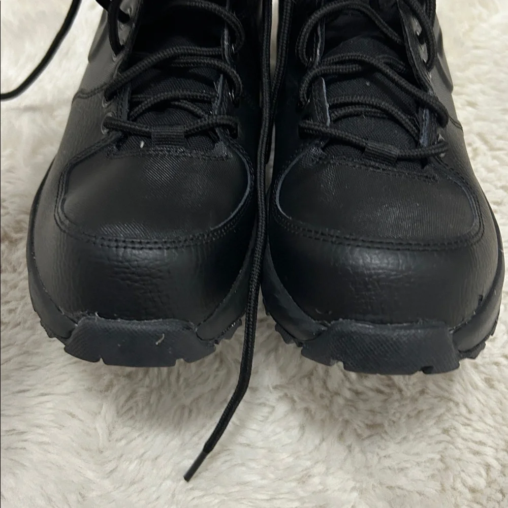 Nike Manoa Black Leather Booties Boys